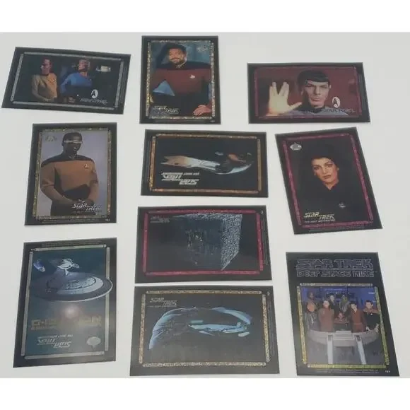 1996 90s STAR TREK LOT OF 10 VENDING MACHINE STICKER PRISM PICARD SPACESHIP - Picture 1 of 10